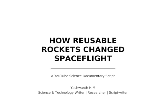 research and write an engaging youtube documentary script